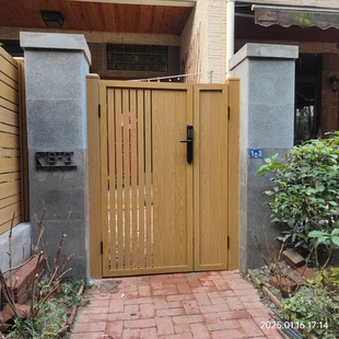 铝合金庭院门一楼小院栅栏门花园门农村自建房大门铁艺单开院子门