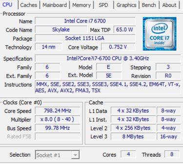 i7  6700 CPU