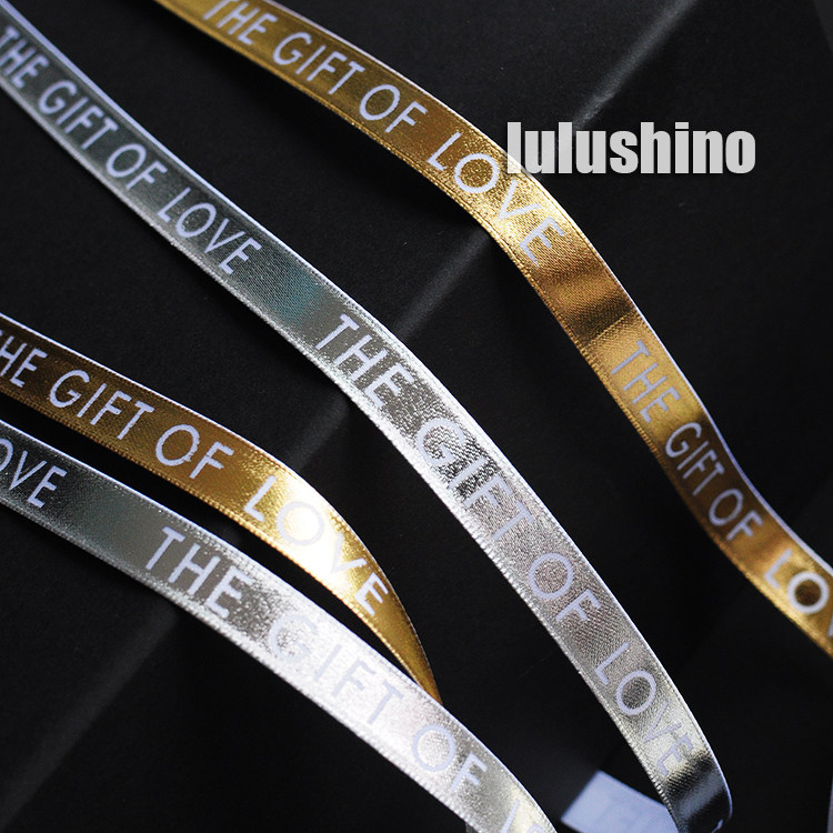 烫金烫银英文丝带烘焙装饰蛋糕