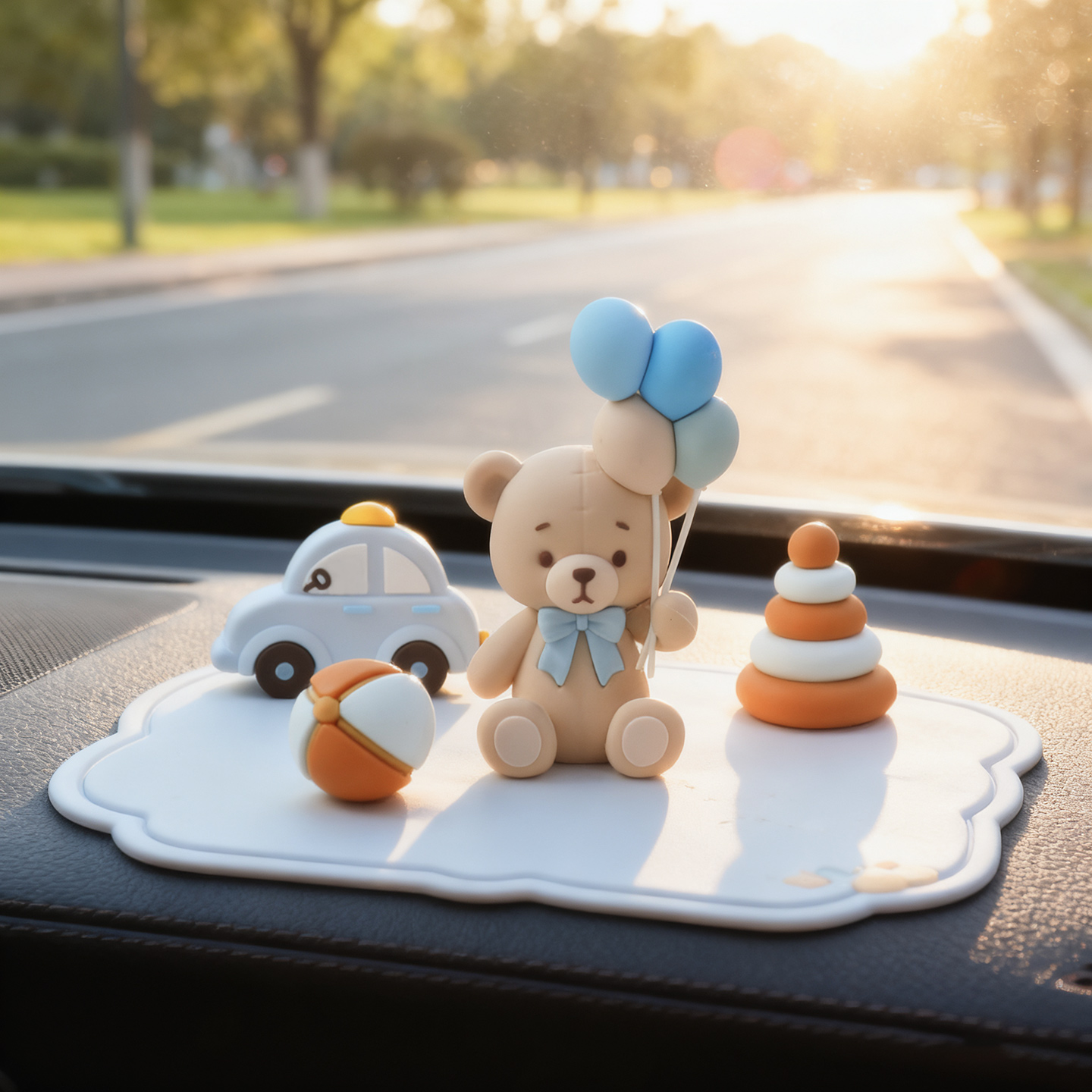 卡通小熊家居桌面装饰车载摆件