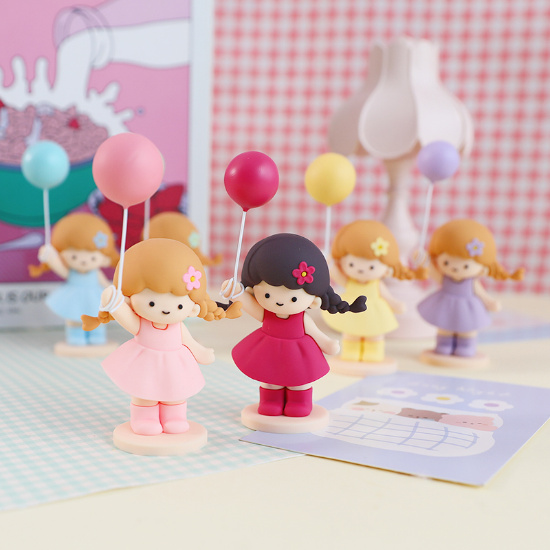 拿气球的小女孩家居装饰车载摆件