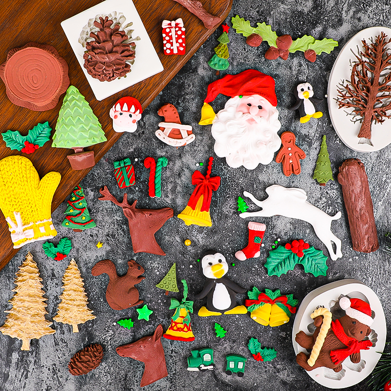 翻糖干佩斯硅胶模具圣诞新品