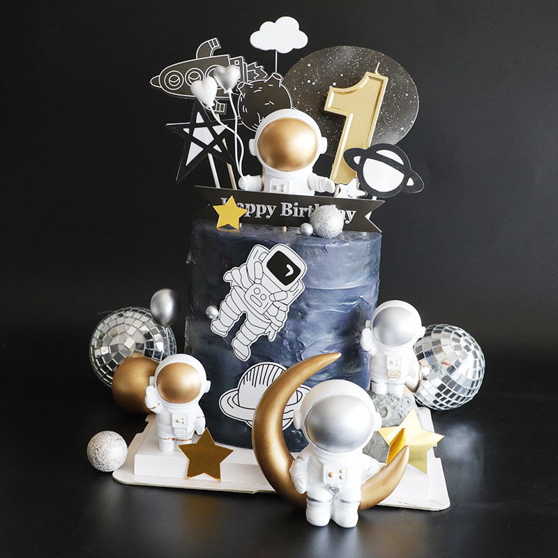 烘焙蛋糕装饰网红ins风金银宇航员摆件酷炫星球宇宙星球插牌插件,节庆用品/礼品,节日装扮用品,淘宝优惠券,粉丝福利购,淘宝优惠卷