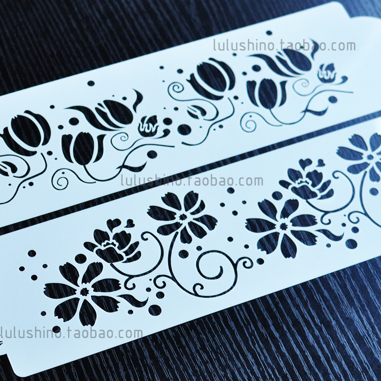 Designer Stencils翻糖模具 镂空造型模板/喷花 蛋糕围边2pc 4006
