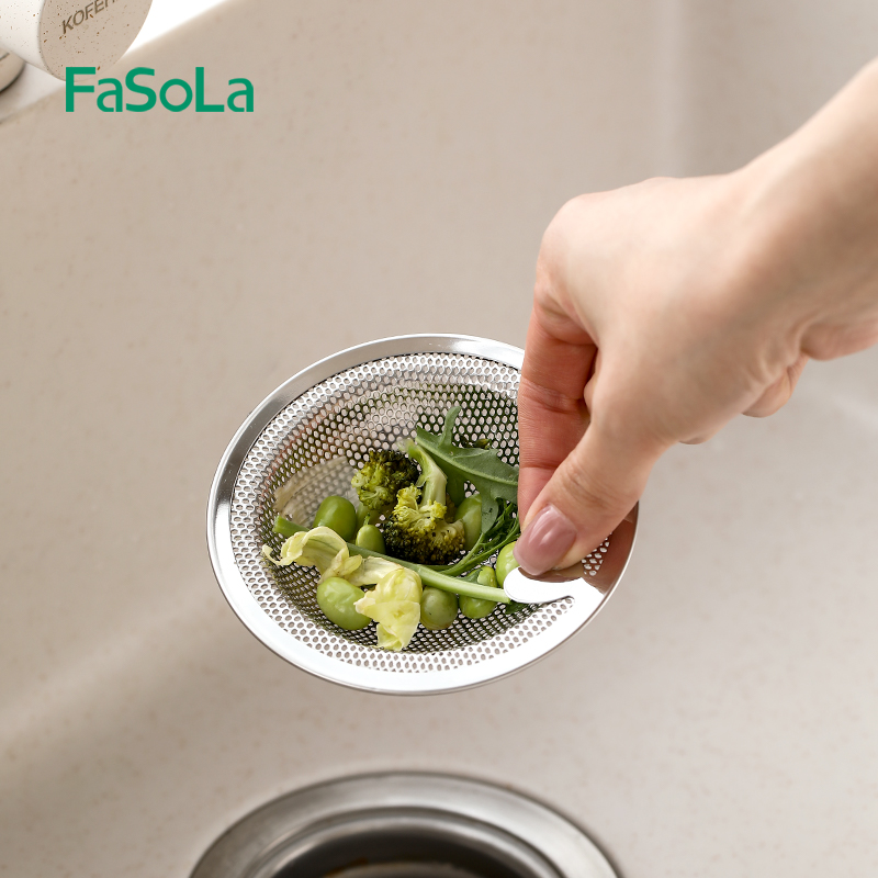 FASOLA不锈钢水槽过滤网防堵塞网