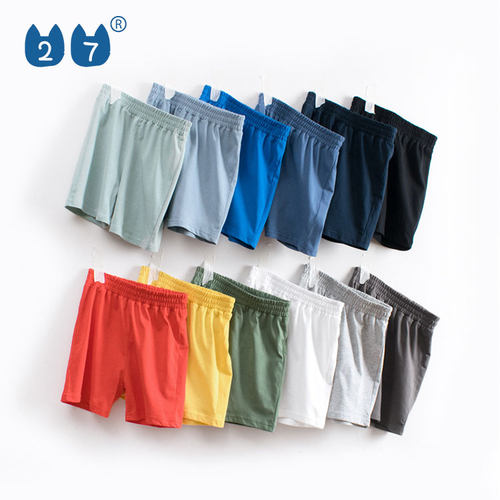 27kids夏季多巴胺配色纯棉短裤