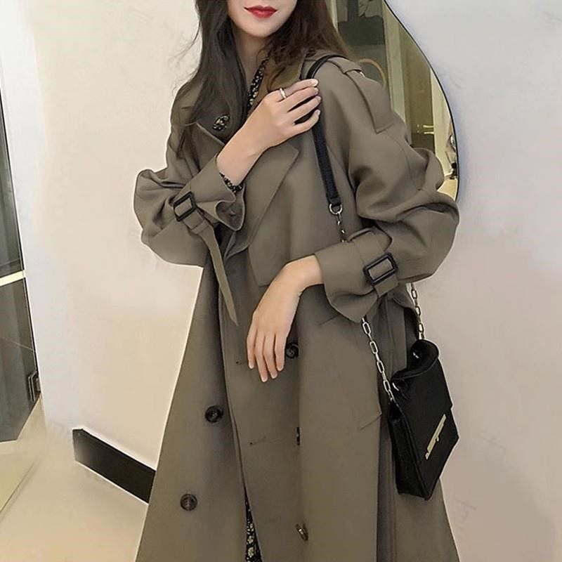 风衣女款2025新款爆款外套中长款