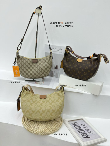 SEOSEOO南奥袋鼠78737新品复古印花休闲马鞍包大容量百搭单肩斜挎