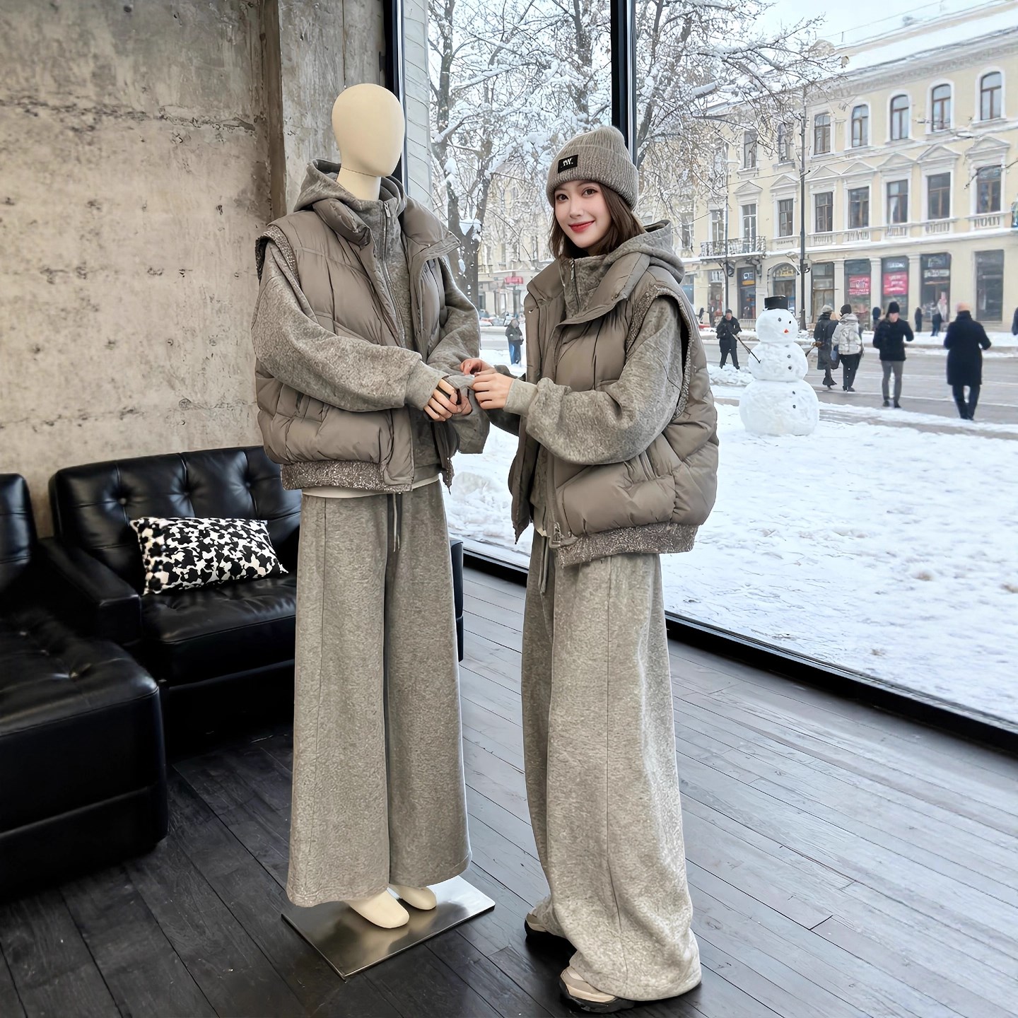 2025超火冬装一整套韩系时尚叠穿