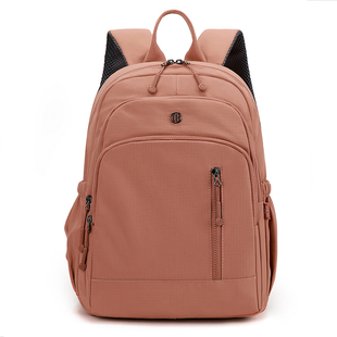 PINK新款大容量双肩包女旅游背包轻便尼龙牛津布学生书包登山背包