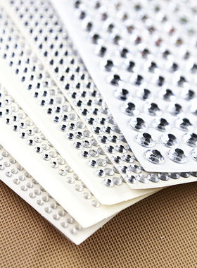 眉心贴珍珠眼尾贴贴白色彩色表演新娘化妆贴纸水钻汉服贴面脸部