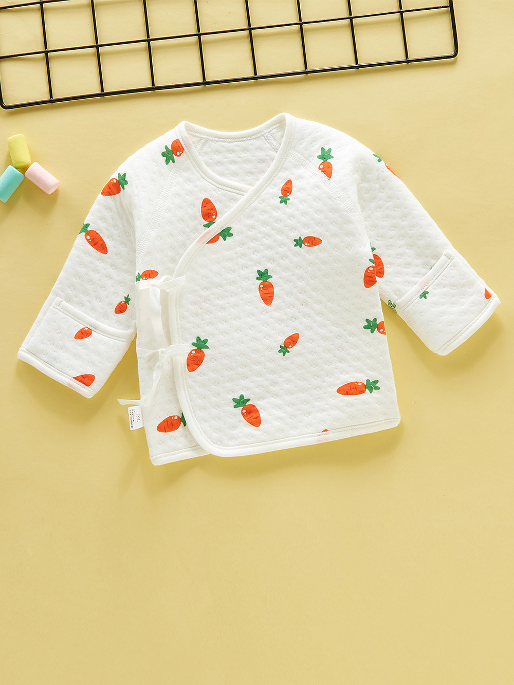 NEWBORN BABY THERMAL UNDERWEAR HALF BACK AUTUMN AND WINTER COTTON KIMONO TOPS FULL MOON BABY BASE CLOTHES BONELESS PAJAMAS