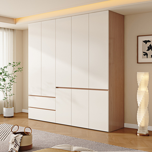 衣柜卧室家用实木生态板柜子简约现代简易大衣橱经济型定制挂衣柜