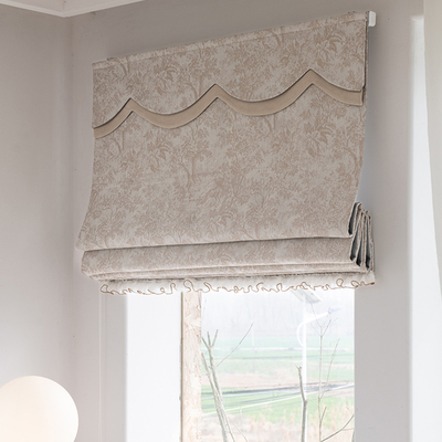 法式复古升降雪尼尔罗马帘