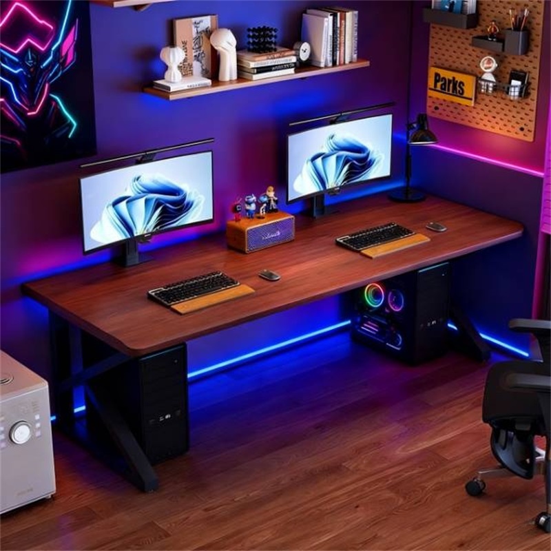 实木电脑桌电竞桌工作台办公书桌