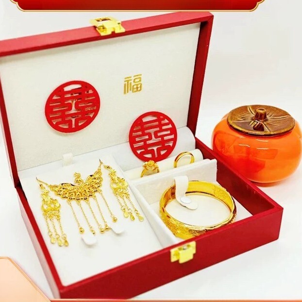 假三金首饰一套订婚彷真五金套装