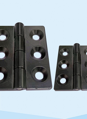 铰链CL233沉孔型黑色锌合金六孔五金设备配电箱橱柜门无盖式合页