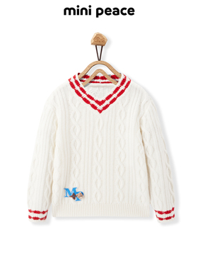 【专柜同款】[100%羊毛]MINIPEACE太平鸟童装男童羊毛衫儿童毛衣