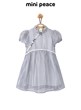 【专柜同款时尚系列】MINIPEACE太平鸟童装女童连衣裙格纹夏新款