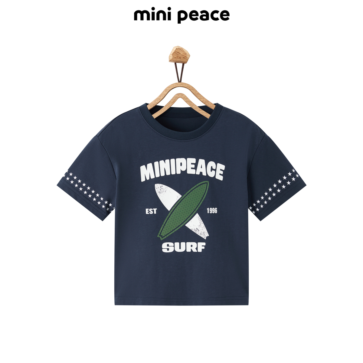 【专柜同款】MINIPEACE太平鸟童装男童运动橄榄球短袖T恤儿童夏装