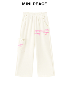 MINIPEACE太平鸟童装女童裤子夏季新款儿童运动裤工装宝宝卫裤