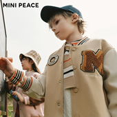 学院秋装 男童棒球夹克美式 MINIPEACE太平鸟童装 外套 专柜同款