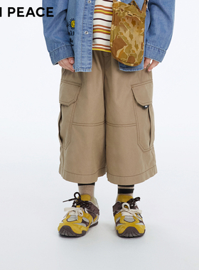 【专柜同款】MINIPEACE太平鸟童装男童中裤夏季薄款工装裤子新款