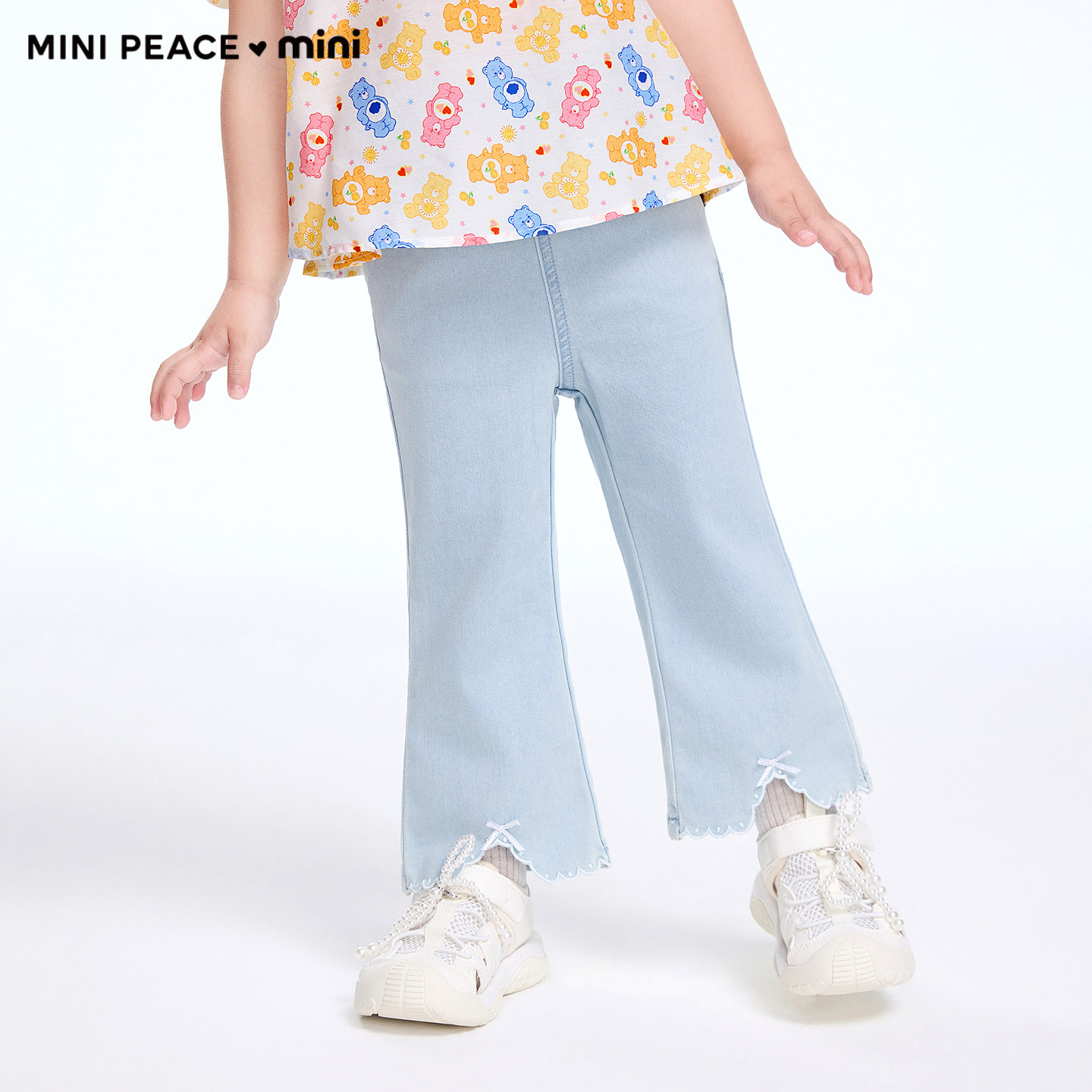 【专柜同款】MINIPEACE太平鸟童装女宝宝裤子夏季儿童牛仔裤薄款