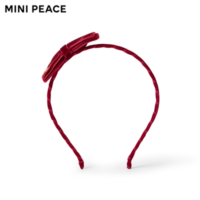 【专柜同款】MINIPEACE太平鸟童装女童头饰小女孩新年红丝绒发箍