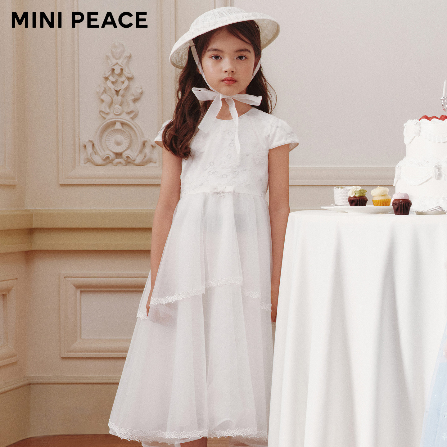 【专柜同款高定系列】MINIPEACE太平鸟女童连衣裙夏季生日礼服裙图片