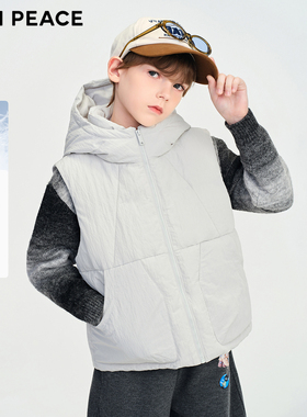 【轻薄系列】MINIPEACE太平鸟童装男童羽绒马夹儿童简潮羽绒背心