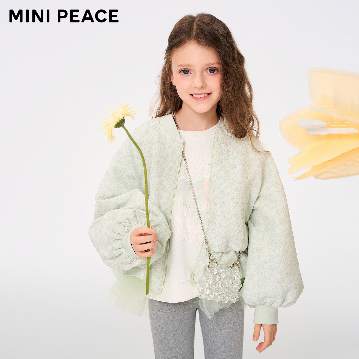 【专柜同款】MINIPEACE太平鸟童装女童春装夹克宽松外套上装新款图片