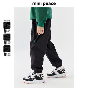 MINIPEACE太平鸟童装男童裤子秋冬明线儿童工装长裤潮酷男宝裤