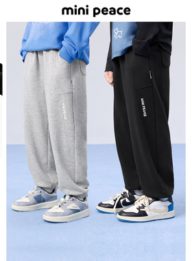 MINIPEACE太平鸟童装男童运动裤春季新款儿童裤子字母束脚卫裤