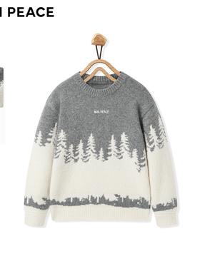 【专柜同款】MINIPEACE太平鸟童装男童撞色刺绣套头毛衣冬针织衫
