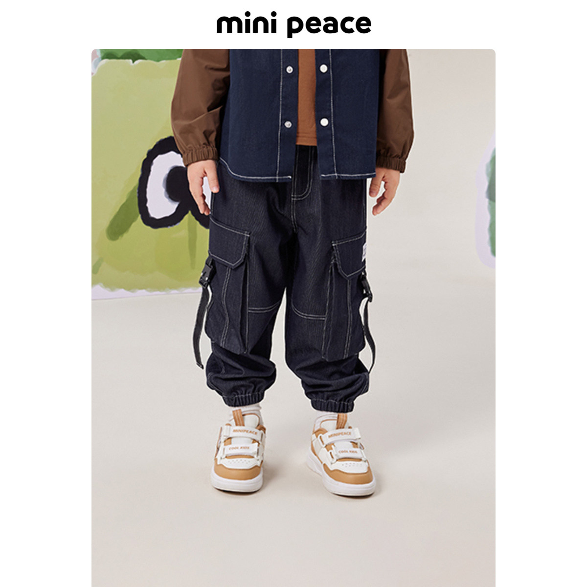 【专柜同款】MINIPEACE太平鸟童装男童工装裤秋季新款明线裤子,童装/婴儿装/亲子装,裤子,淘宝优惠券,粉丝福利购,淘宝优惠卷