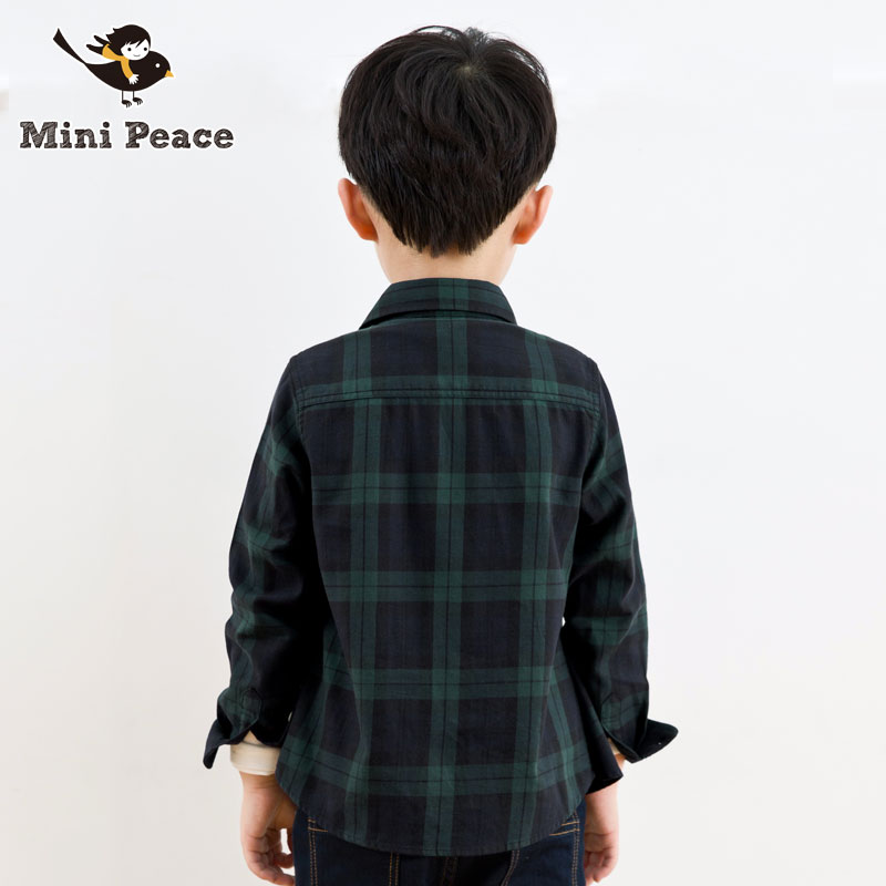 Chemise garcon MINI PEACE à manche longue en coton - Ref 2073155 Image 3