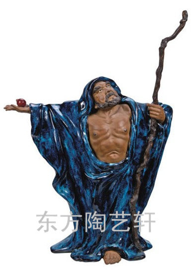 陶瓷工艺品摆件石湾公仔大师精品 悟法禅宗 达摩 家居饰品