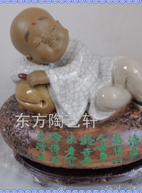 石湾公仔佛像小和尚陶瓷工艺品