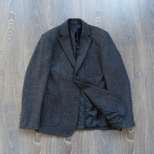 重磅羊毛修身西服猎装外套