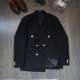 戗驳领西装 CAILENOW高克重双排扣布雷泽男款 商务休闲修身 海军外套