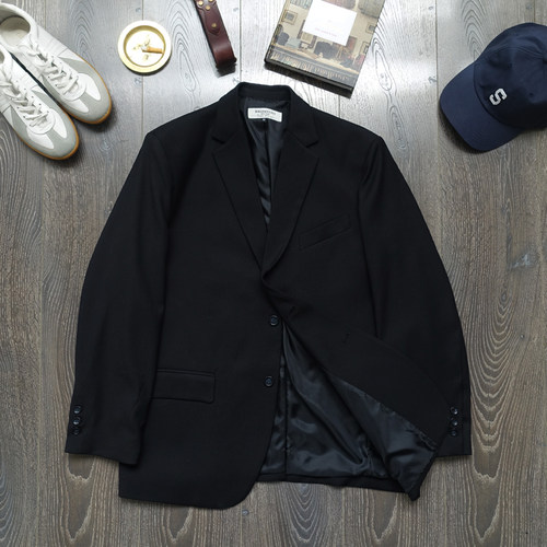 vintage美式复古廓形两粒扣西装