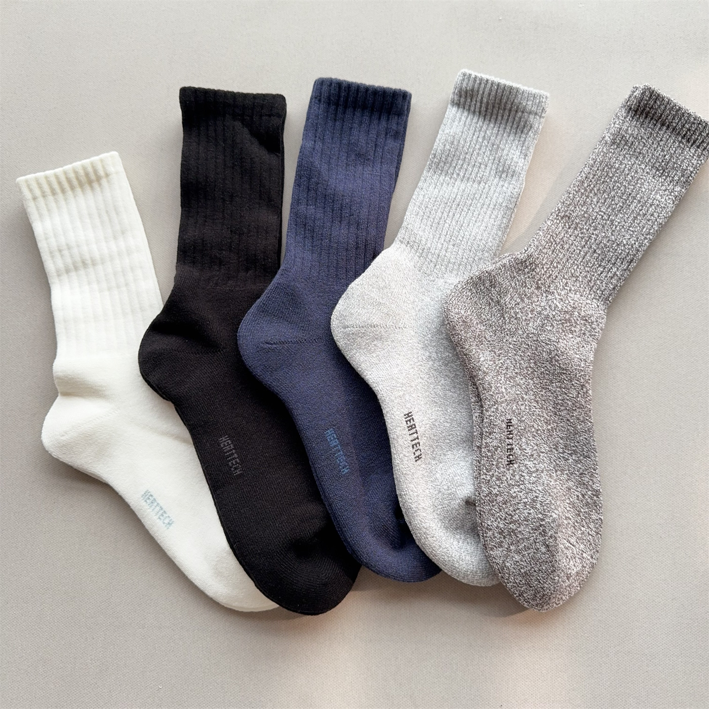 冬季保暖heattech加厚毛巾袜子中长筒小腿袜男款雪地袜子试衣间