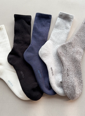 冬季保暖heattech加厚毛巾袜子中长筒小腿袜男款雪地袜子试衣间