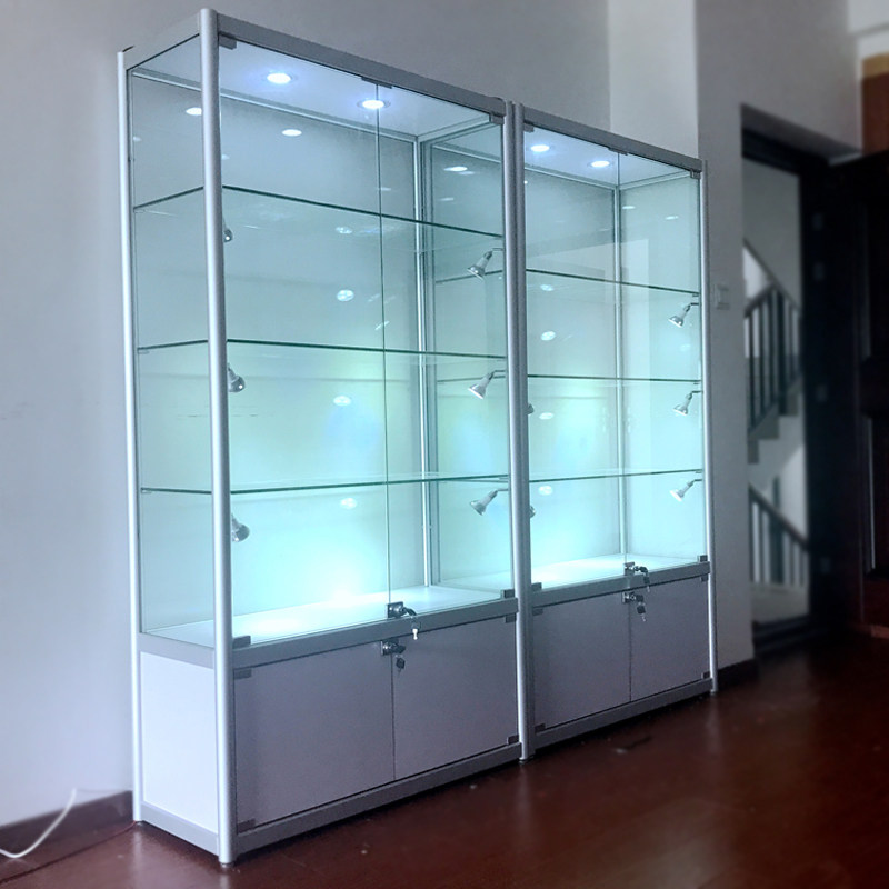 上海模型展示柜家用高达定做四方陈列柜样品柜礼品车模玻璃货架