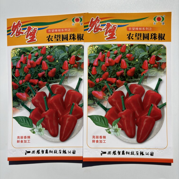 农望圆珠辣椒种子杂交中辣圆形朝天椒灯笼椒泡椒种籽高产蔬菜种孑
