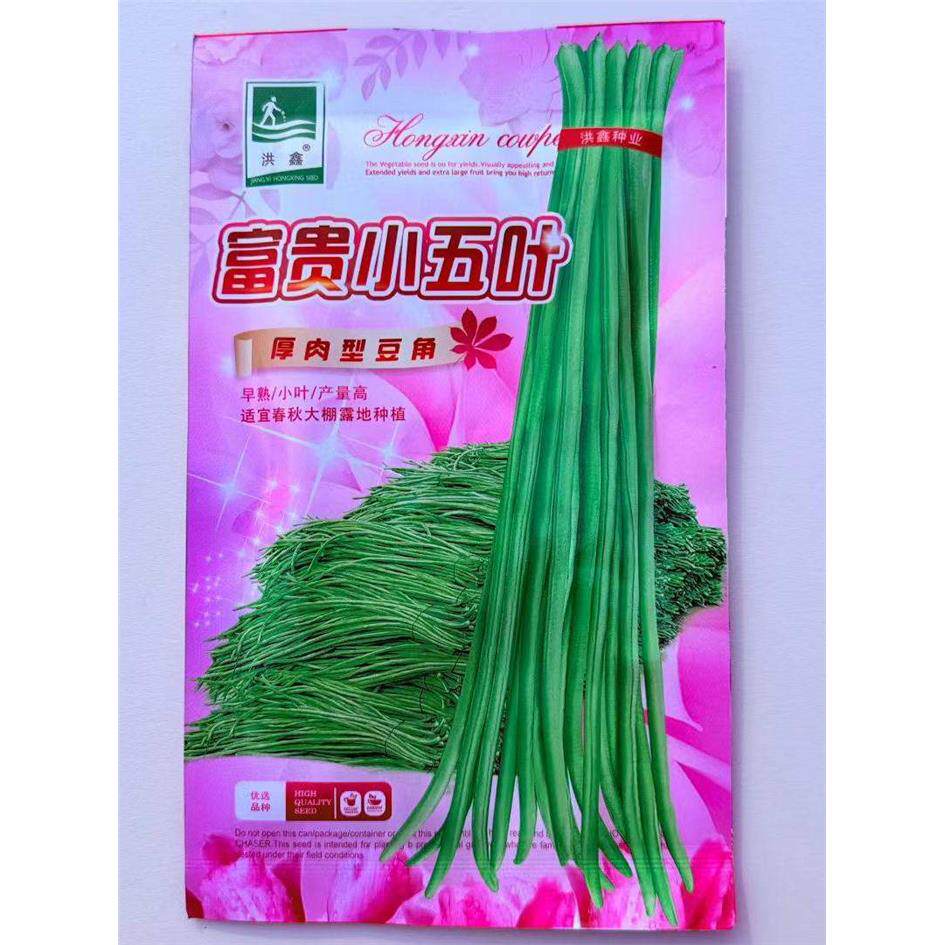 富贵小五叶春秋豇豆种籽
