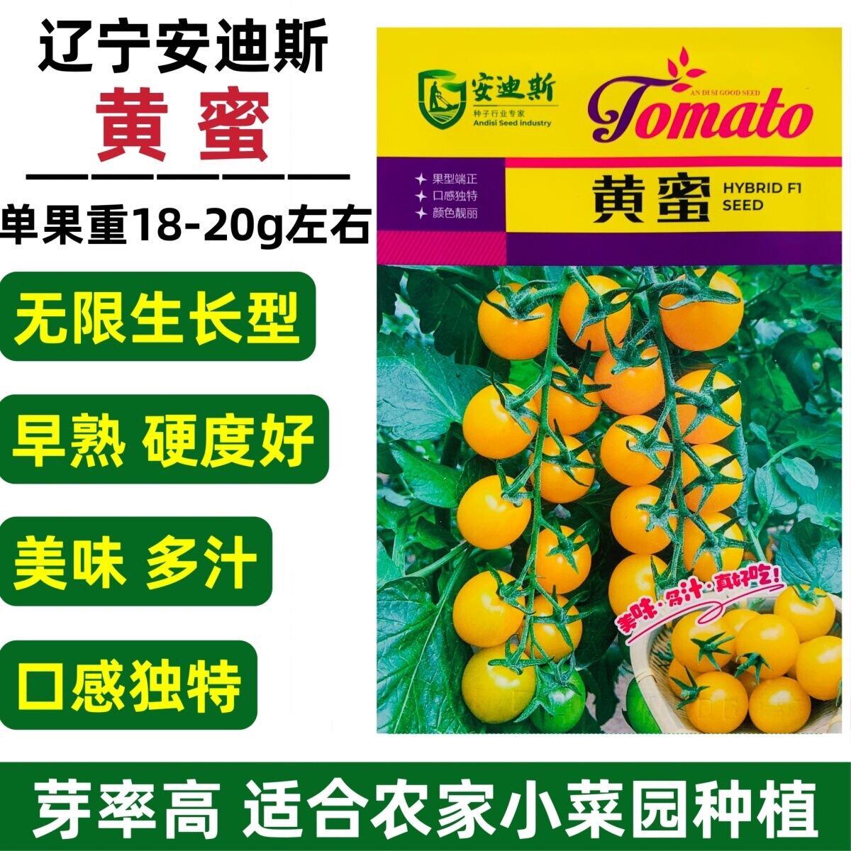 安迪斯黄蜜小番茄种子无