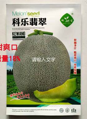 哈密瓜种子科乐翡翠香瓜网纹瓜春秋露地大棚种植甜瓜籽脆甜多汁
