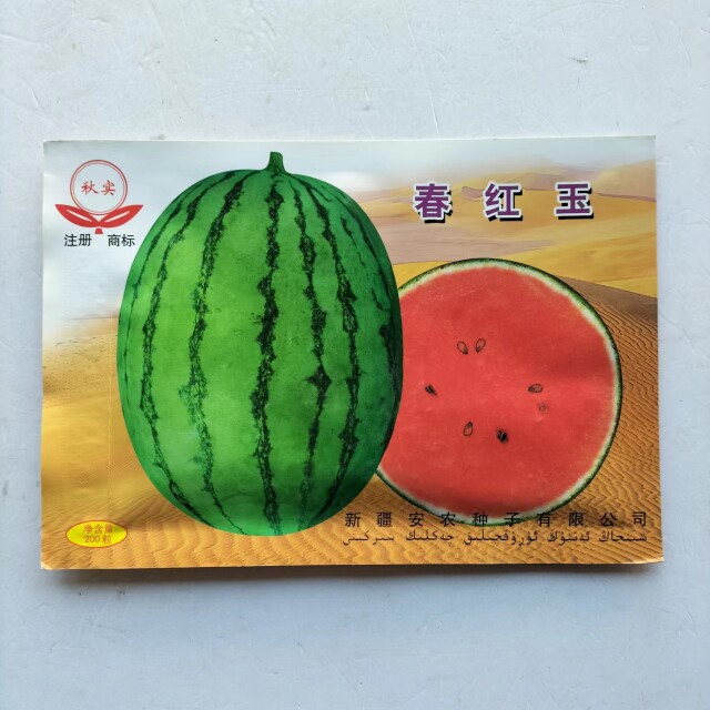 新疆安农种子春红玉西瓜种子日本礼品小西瓜种子椭圆形皮薄耐贮运